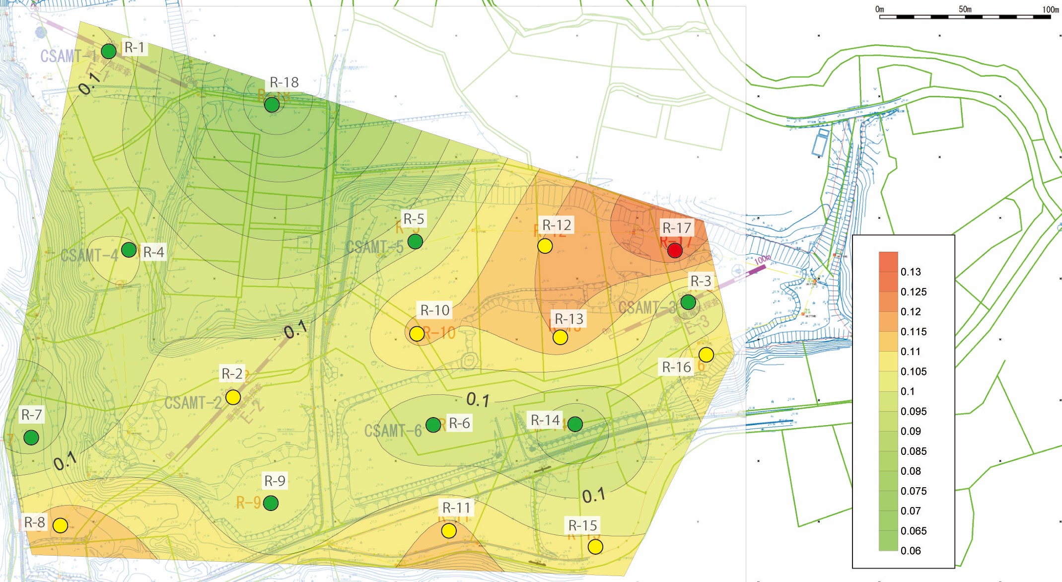 放射能探査の測定例3